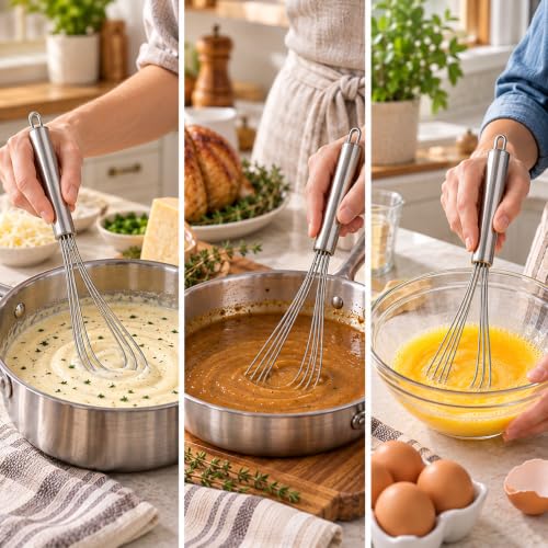 Mrs. Anderson’s Baking Flat Roux Whisk, Stainless Steel - style: Flat Roux Whisk
