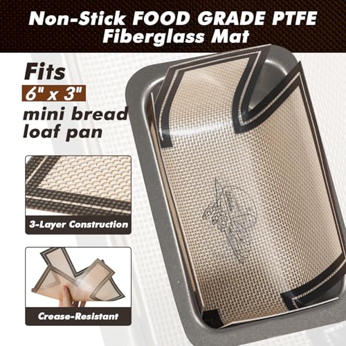 Webake Non-Stick Silicone Loaf Pan Liner for 6x3 Small Banana Bread Pan, 4 Pack Reusable Bread Loaf Pan Liners, Dishwasher Safe - color: Grey 6x3