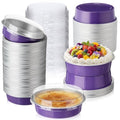 Yinder 120 Pcs Halloween Cake Pans with Lids, 8oz Pie Tin for Party, Purple - color: Purple
