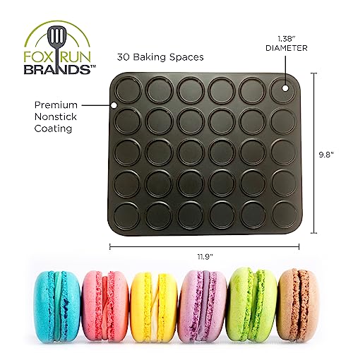Fox Run Mini Macaron Baking Pan, 30 Small Cup Non-Stick Macaron Cookie Pan - size: 12 Cup Mini Macaron