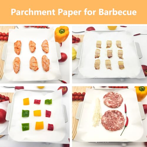 Vlwltl 200Pcs 8x8 in Parchment Paper Sheets, White Parchment Paper for Baking, Square Baking Paper Sheets, Wax Paper Squares, Precut Parchment Sheets for Cookies, Air Fryer, Grilling Rack, Oven - size: 200Pcs 8''x8''