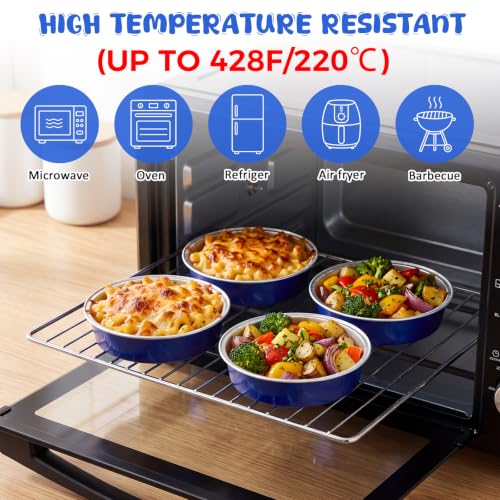 Yinder 120 Pcs Mini Cake Pans with Lids, Mini Pie Tins (Sapphire Blue) - color: Sapphire Blue