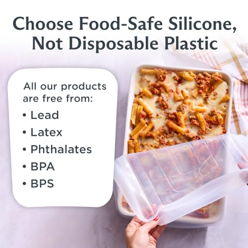 Stasher Reusable Silicone Rectangle Stretch Lid, Food Cover for 9x13 inch - size: Rectangular