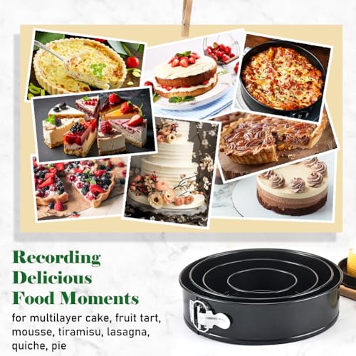 4 Pack Small Springform Cheesecakes Pan 4 Inch Mini 50Pcs Parchment Paper - size: 4" Cake Pans - 4 Pack