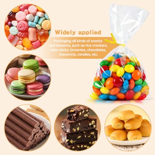 50‑Pack Rice Krispy Treats Bag Kit, Clear Cakesicle Bags and Sticks