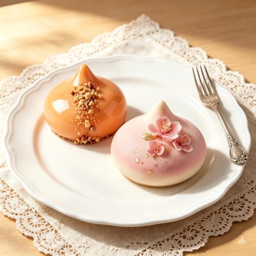 3D Small Peach-shaped Silicone Molds for French Dessert, Chocolate, Candy - color: Black-R0244
