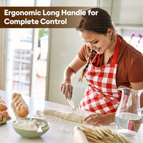 MOJOHAND Bread Lame Dough Scoring Tool, Retractable Blade, Off-White - color: Off-White