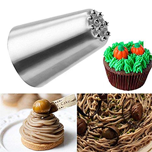 Symphony Wire Tips, Stainless Steel Icing Piping Nozzles For Pastry Fondant Tools (grass & flower) - color: Grass & Flower