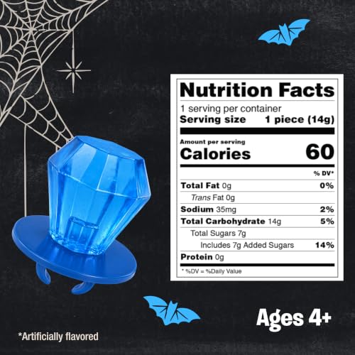 Ring Pop Halloween Blue Candy Lollipops, 70 Count Bulk Pack - size: 70 Count