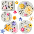 JOERSH Silicone Flower Fondant Molds, 5Pcs - style: Flower