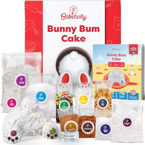 Baketivity Bunny Bum Cake Kids Baking Kit with Pre-Measured Ingredients - color: Bunny Bum Cake