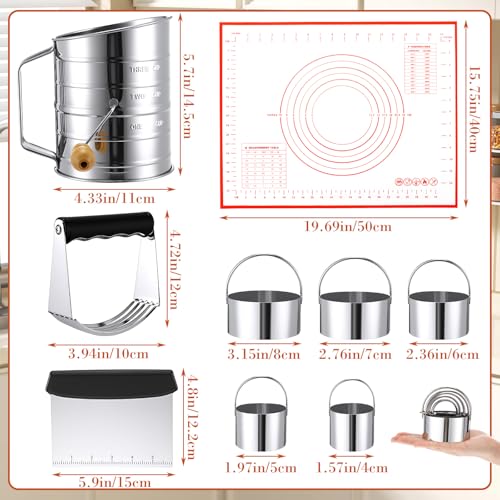10 Pcs Pastry Biscuit Cutter for Baking Set Stainless Steel