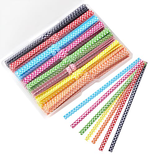 Polka-Dotted Bag Twist Ties 300 PCS 4" Durable Plastic Twist Ties with Dots for Kitchen & Bakery Packaging Mixed 8 Colors Bread Bags Ties for Candy Cookies Gift Bags - size: 300Pcs