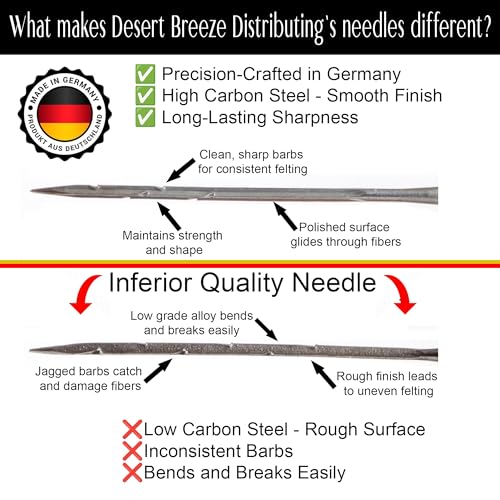 Felting Needles, High Carbon Steel Needle Felting Tools, Made in Germany