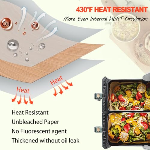 Ninja Foodi Air Fryer Liners, Ninja Air Fryer Liners Disposable - size: Rectangle 225 pcs