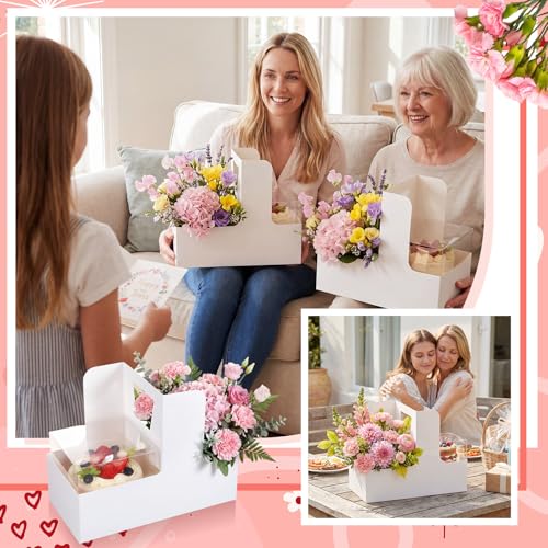 wedding gift basket thank you basket and PVC Cake Carriers (White, Classic) - color: White