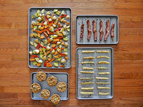 USA Pan Half Sheet Bakeable Cooling Rack, Steel Nonstick Wire - size: Half Sheet Cooling Rack