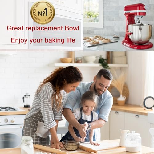 6QT Mixer Bowl for KitchenAid 6QT Bowl Lift Stand Mixers - size: 6QT