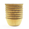 200 Pcs Standard Foil Cupcake Liners Paper Baking Muffin Cups - color: Gold