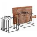 Cutting Board Organizer, 2PCS, Matte Black - size: 2 Pack | 2 Wide (1.38") & 3 Narrow (0.78") Slots