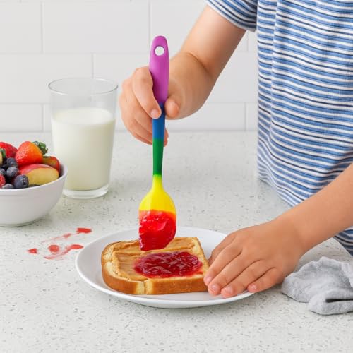Cooking With Pride Non-Stick Mini Scraper Spatula, Heat-Safe Silicone With Iron Core, 8.5-Inch - size: Mini Scraper Spatula - 8.5-Inch