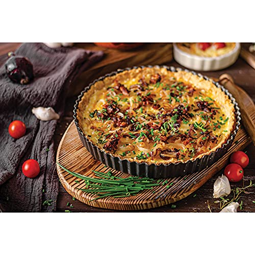Mrs. Anderson's Baking Quiche Pan, Removable Base, Non-Stick Carbon Steel, 11-inch - size: 11-Inch, Round