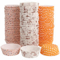 YOUEON 600 Pcs 3.5 In Jumbo Cupcake Liners Greaseproof, 6 Oz Large Paper Baking Cups Non-Stick, Jumbo Muffin Liners for Muffins, Cupcakes, Brownie, Quiche, Mini Snacks, Recyclable, 3 Pattern