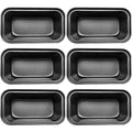 Zddaoole 6 PCS Mini Nonstick Carbon Steel Baking Bread Pan,Mini Loaf Pans,Small Banana Bread Tins,6.2" x 3.2" - size: 6 Pack