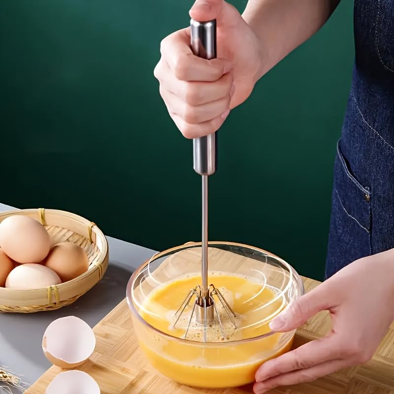 1pc Wireless Handheld Mixer - 4-Speed Metal Egg Beater | Suitable for Baking and Cooking Portable for Cream Pastry and Yolk Mixing Ergonomic Handle Durable Design