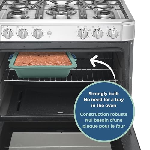 Starfrit Silicone Bakeware 8" (20cm) Muffin Pan, Metal Frame, Green - size: Square Cake