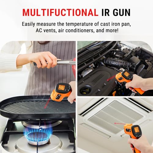 TempPro TempScan Infrared Thermometer Gun for Pizza Oven Griddle HVAC - style: 1 Laser & D:S 12:1
