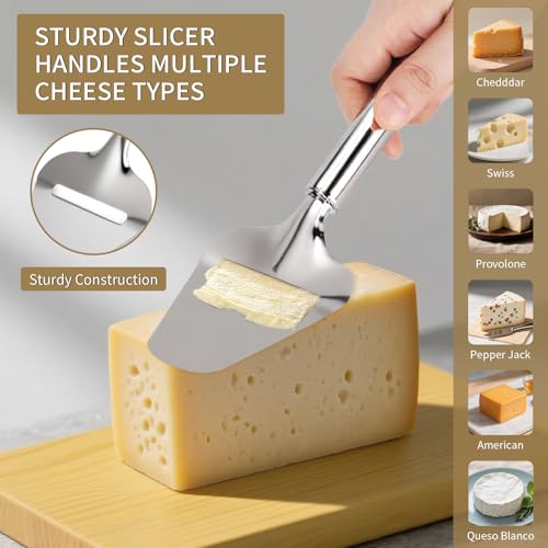 Stainless Steel Handheld Cheese Slicer for Block Cheese Cutting