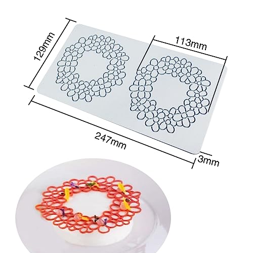 Snowflake Silicone Chocolate Candy Fondant Mold 3D Embossing - size: D_ Flower Ring
