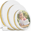 0.5" Cake Drums 8, 10 & 12 Inch (9 Pack) in White, Silver & Gold Color Set - color: White + Silver + Gold