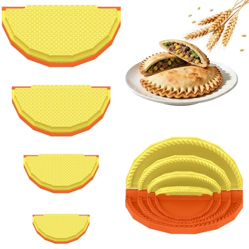 Tortilla Sealer Crimper Maker - for 10"+8"+6"+4" Flour Tortillas - color: Orange Yellow