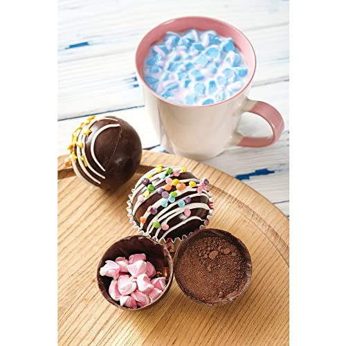 Mrs. Anderson’s Baking Hot Cocoa Bomb Semi Sphere Forms, Non-Stick European-Grade Silicone, Set of 2 - style: Cocoa Bomb