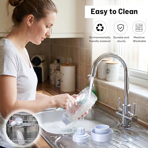 2PCS Pancake Batter Dispenser Bottles with Stainless Steel wire whisk Ball, 1000ml BPA-Free Pancake Squeeze Bottle Ideal for Pancakes Crepes Muffins Waffle Cupcakes