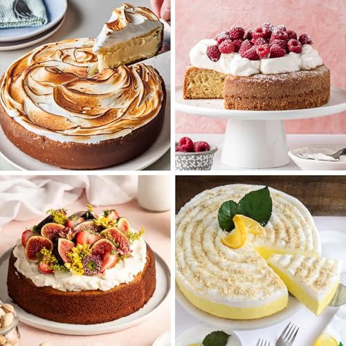HUAKENER 10 Inch Cake Pan,2Pcs Round Cake Pan with Parchment Paper - size: 10 Inch without Handles