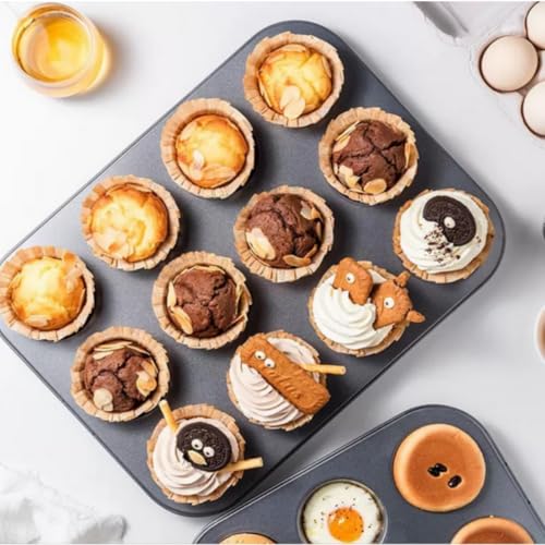 2-Pack 12-Cup Muffin Pan, Nonstick Bakeware - color: Black
