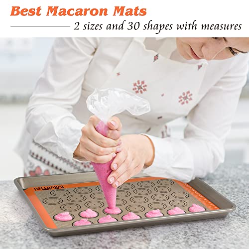 Best German Silicone Baking Mat, 2 Half Sheets Macaron Baking Mats - color: Macaron Baking Mat, size: Half Sheet (Set of 2)