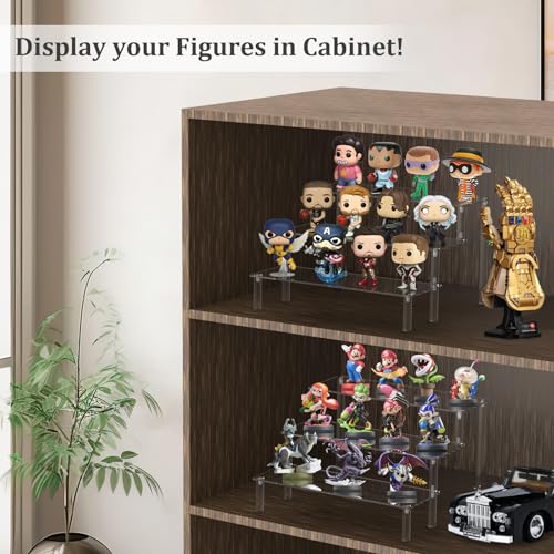AZEAM Acrylic Display Riser, Clear Perfume Organizer, 3 Tier Cupcake Stand - size: 3-Tier 12 Inches 3 Packs