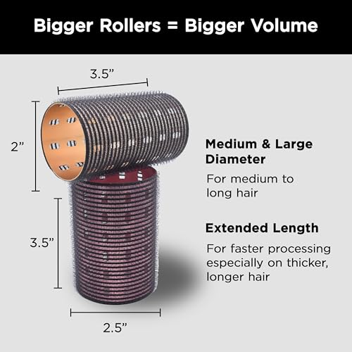 Fromm Thermalux Aluminum Core Professional Hair Rollers, 2" & 2.5", 8-Pack - size: 2" & 2.5"