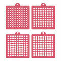 4 Pack Reusable Royal Icing Sprinkle Stencils Gem Glitter Stencils Bakery Stencil Template Set for Cookie Cake and Cupcake,Crafts DIY Tumblers Reusable Glitter & Gem Template Set (Classic) - style: Classic
