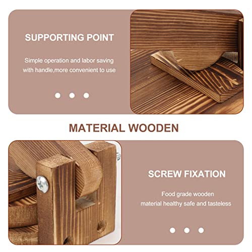 DOITOOL Wooden Dumpling Press with Handle Dough Presser