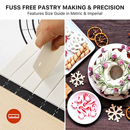DANIA & DEAN 36"x24" Large Durable Silicone Baking Mat for Pastry and Bread - color: Black, size: 36"L x 24"W