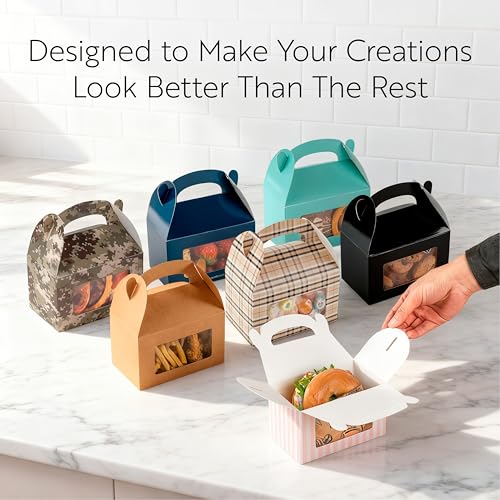 Restaurantware White Paper Gable Box Take Out Container, 25 Pack
