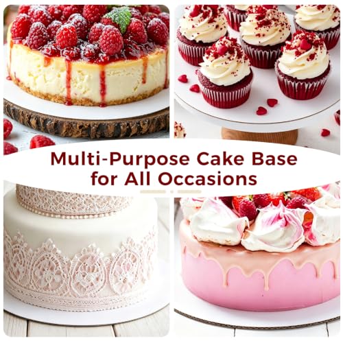 12 Inch Cake Boards Round 7 Pack, White 2mm Thick Cake Drum - size: 12"-2mm-7 Pcs