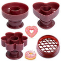 4 Pack Donut Maker Cutter, Creative Doughnut Molds, DIY Doughnut Cutter,Fondant Cake Bread Dessert Bakery Mould, Biscuit Stamp Mould, Kitchen Baking Tool
