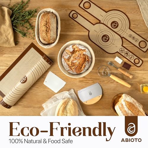 ABIOTO Banneton Baskets with Sourdough Bread Baking Supplies - 17-Piece Kit - size: 17-Piece Kit