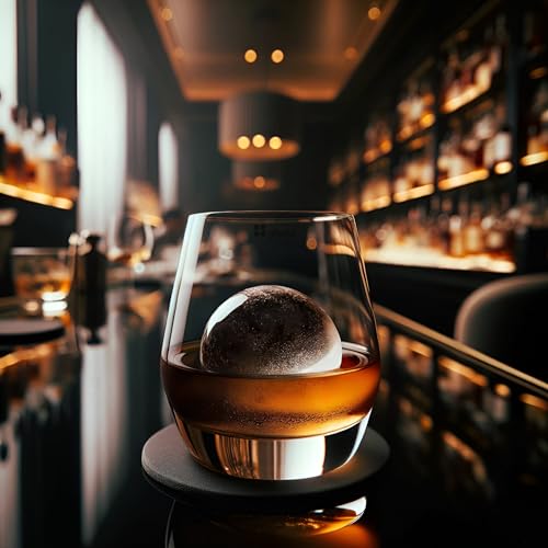 Clear Ice Maker Set, Crystal Ball & Cube Molds for Whiskey Cocktails - color: Ultra Clear Sphere X4